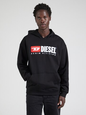 DIESEL Свитшот в Черный: спереди