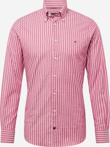 TOMMY HILFIGER Přiléhavý střih Košile – pink: přední strana