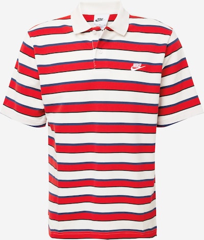 Nike Sportswear Majica 'CLUB' u svijetlobež / mornarsko plava / crvena / bijela, Pregled proizvoda