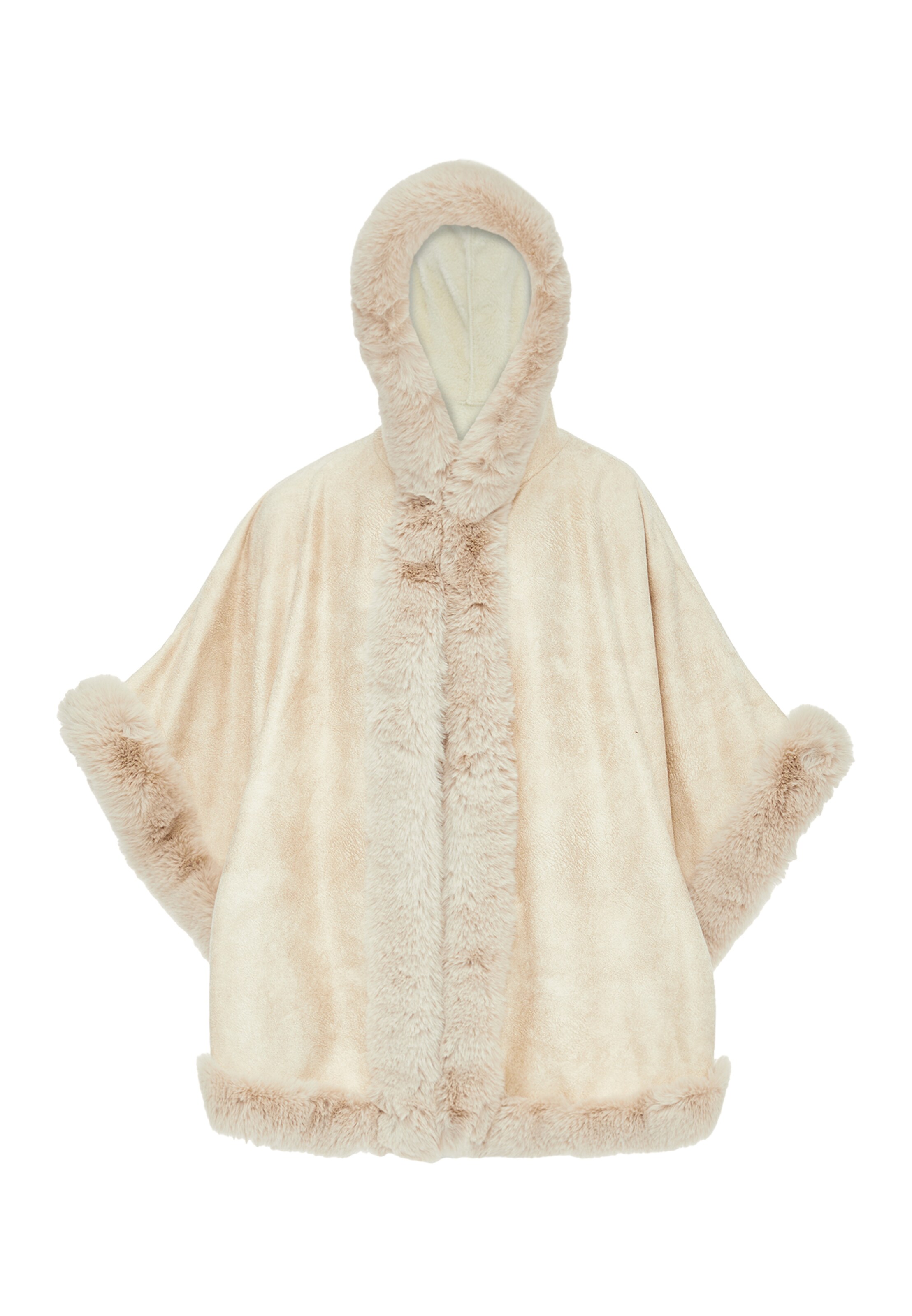 FRAULLY Cape in Beige: voorkant