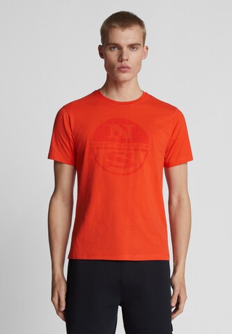 T-Shirt North Sails en orange : devant