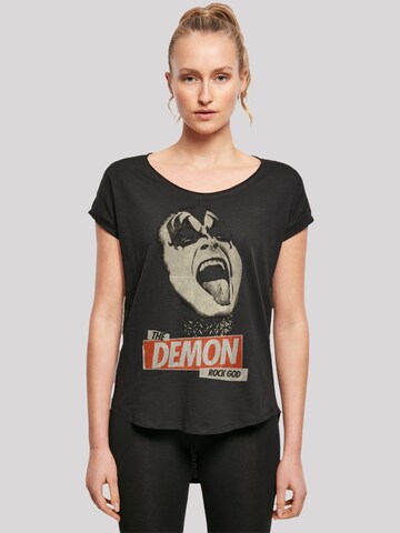 F4NT4STIC T-Shirt 'Kiss Demon Rock' in Schwarz: Vorderseite