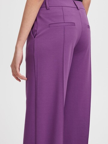 Wide leg Pantaloni con piega frontale 'KATE' di ICHI in lilla