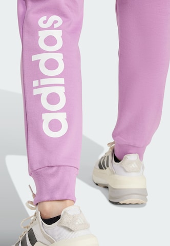 ADIDAS SPORTSWEAR Tapered Workout Pants 'Essentials' in Purple