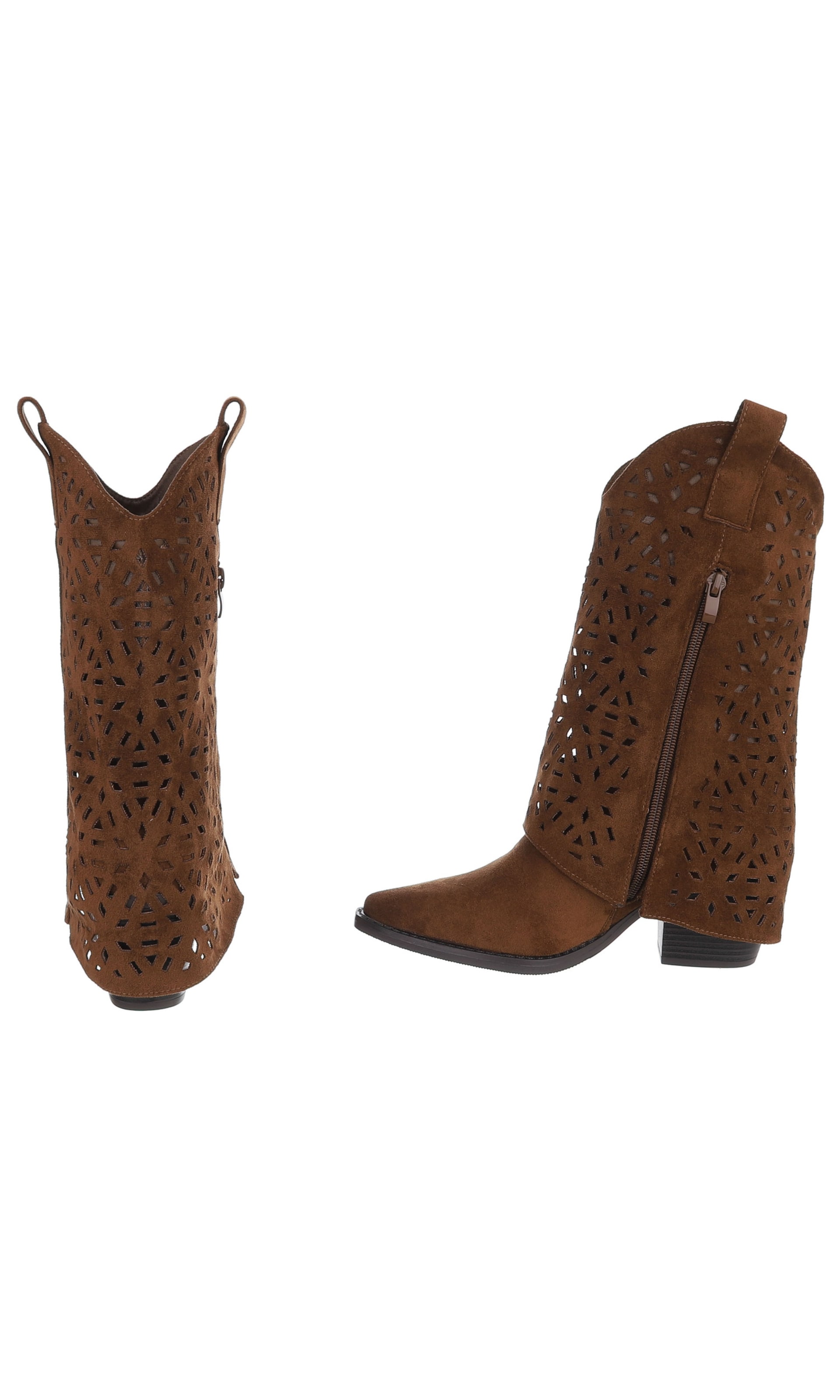Ital-Design Cowboystiefel in Braun
