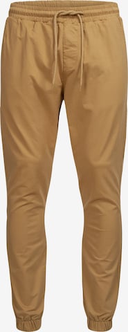 Alessandro Salvarini Tapered Pants in Beige: front