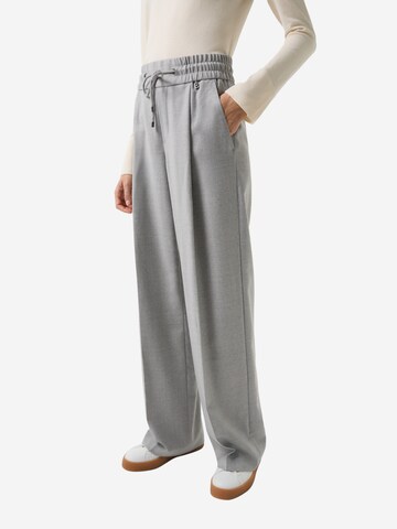 Loosefit Pantaloni con pieghe 'Ella' di BOGNER in grigio: frontale