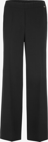 Marc Cain Wide leg Pleated Pants in Black: front