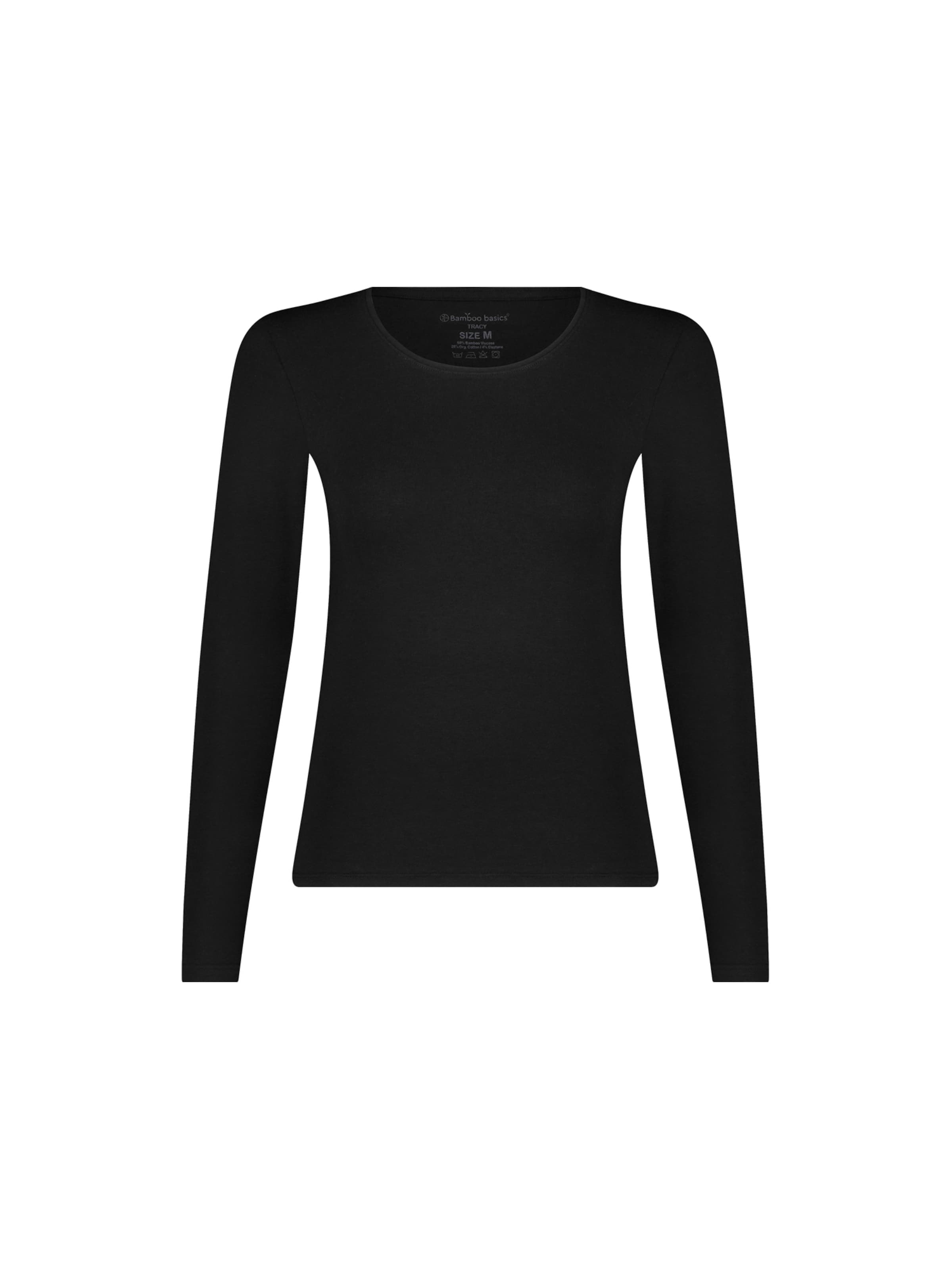 Bamboo basics Shirt 'Tracy' in Zwart: voorkant