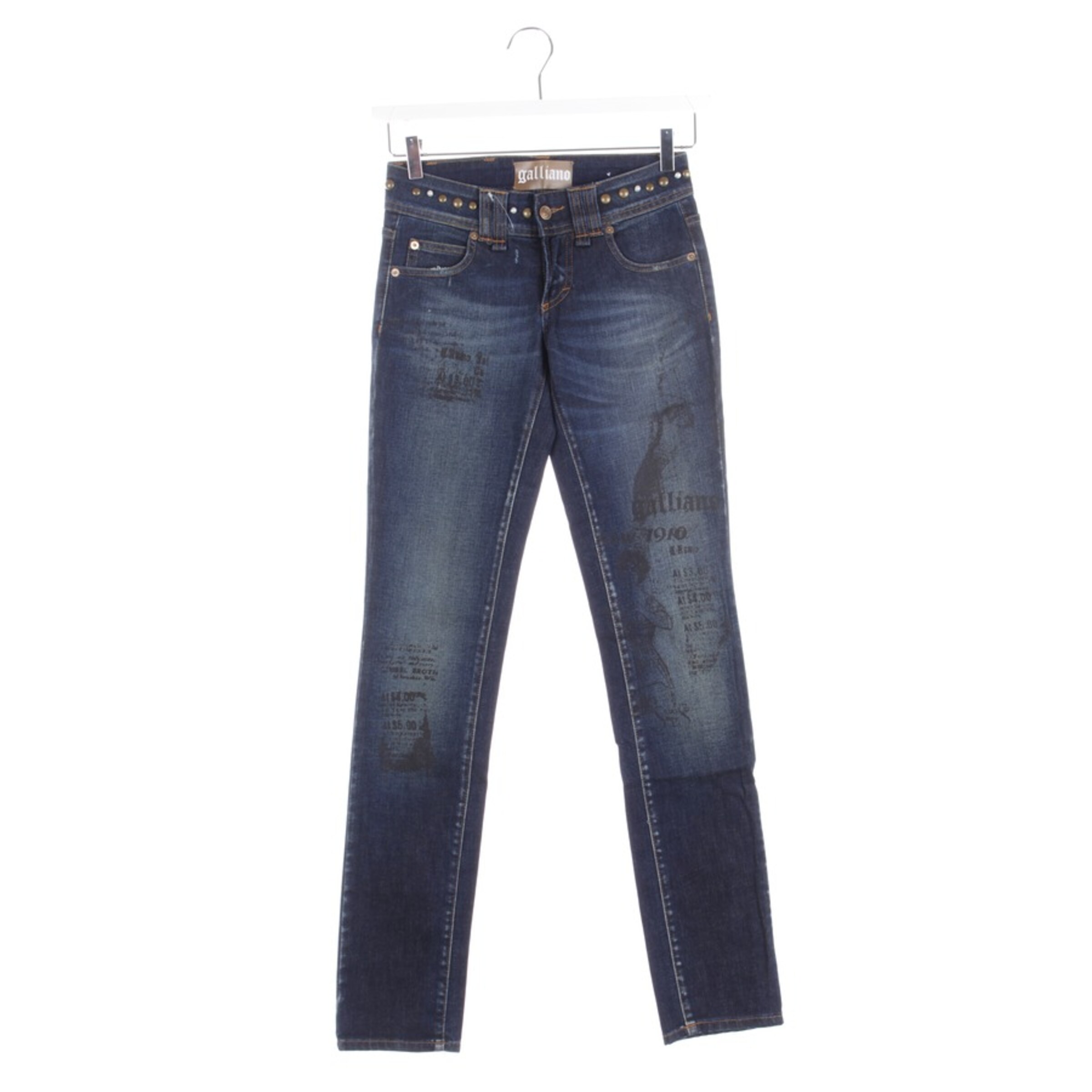 John Galliano Jeans in 24 in Blue: front