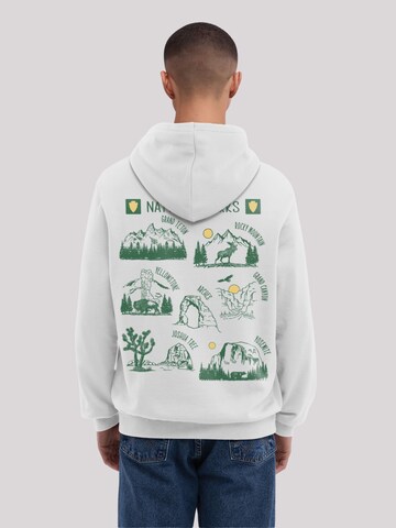 Sweat-shirt 'US National Parks Montage' F4NT4STIC en blanc : devant