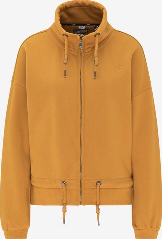 DreiMaster Vintage Zip-Up Hoodie in Yellow: front