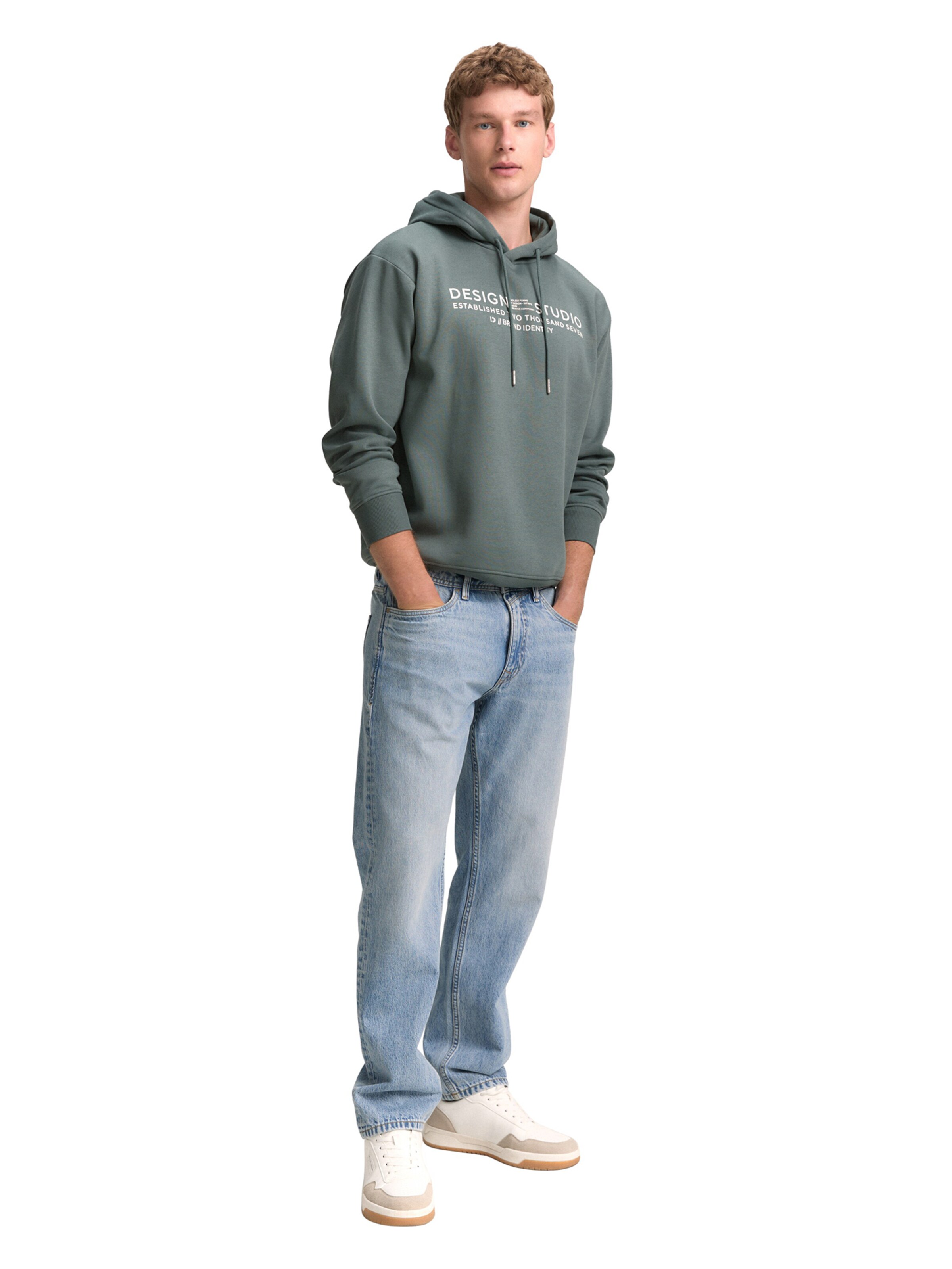 TOM TAILOR DENIM Sweatshirt in Green