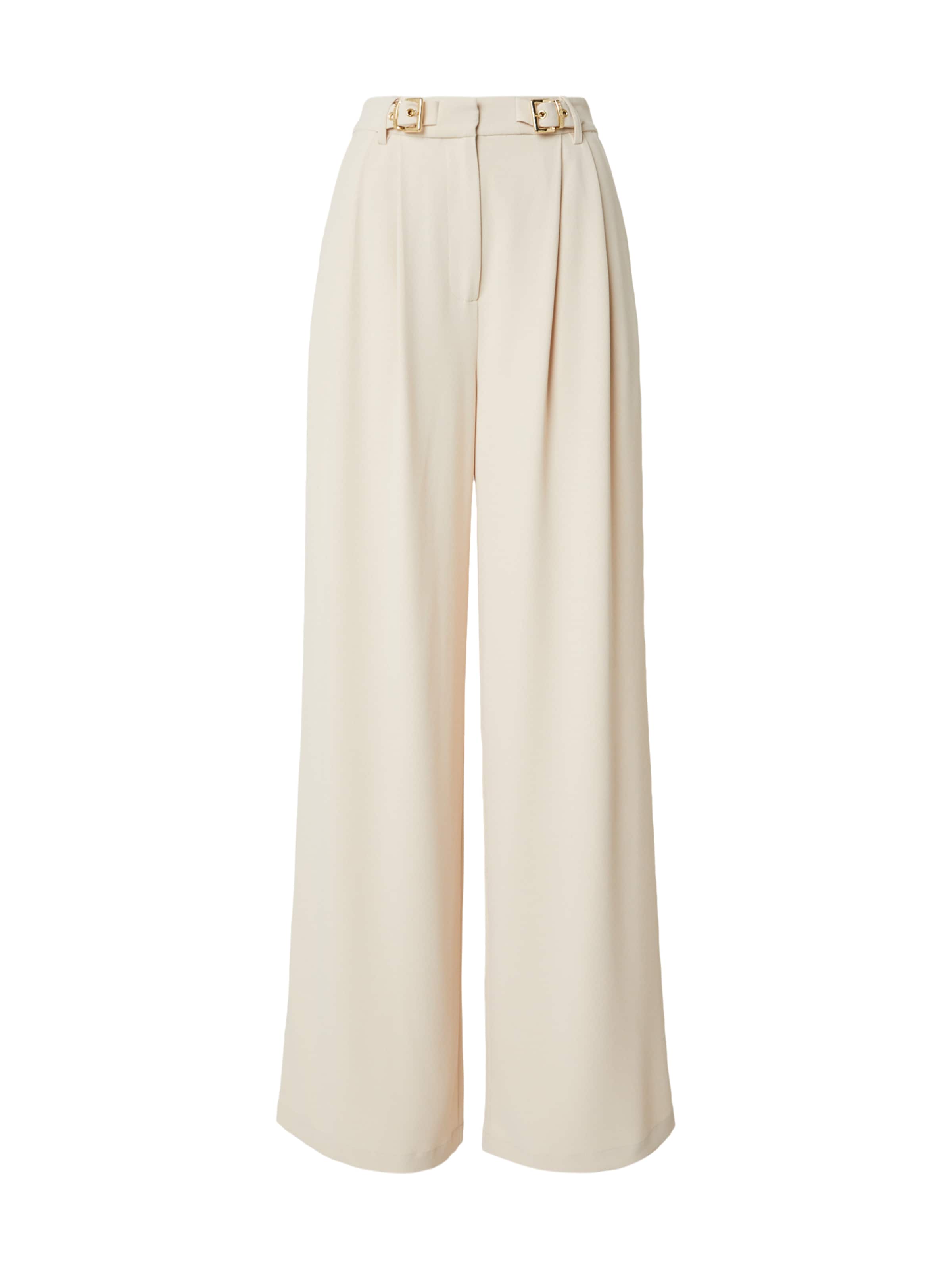 Hoermanseder Bandplooibroek 'Gigi' in 34 in de kleur Beige, Productweergave