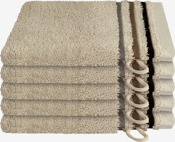 SCHIESSER Washcloth 'Skyline Color' in Beige: front