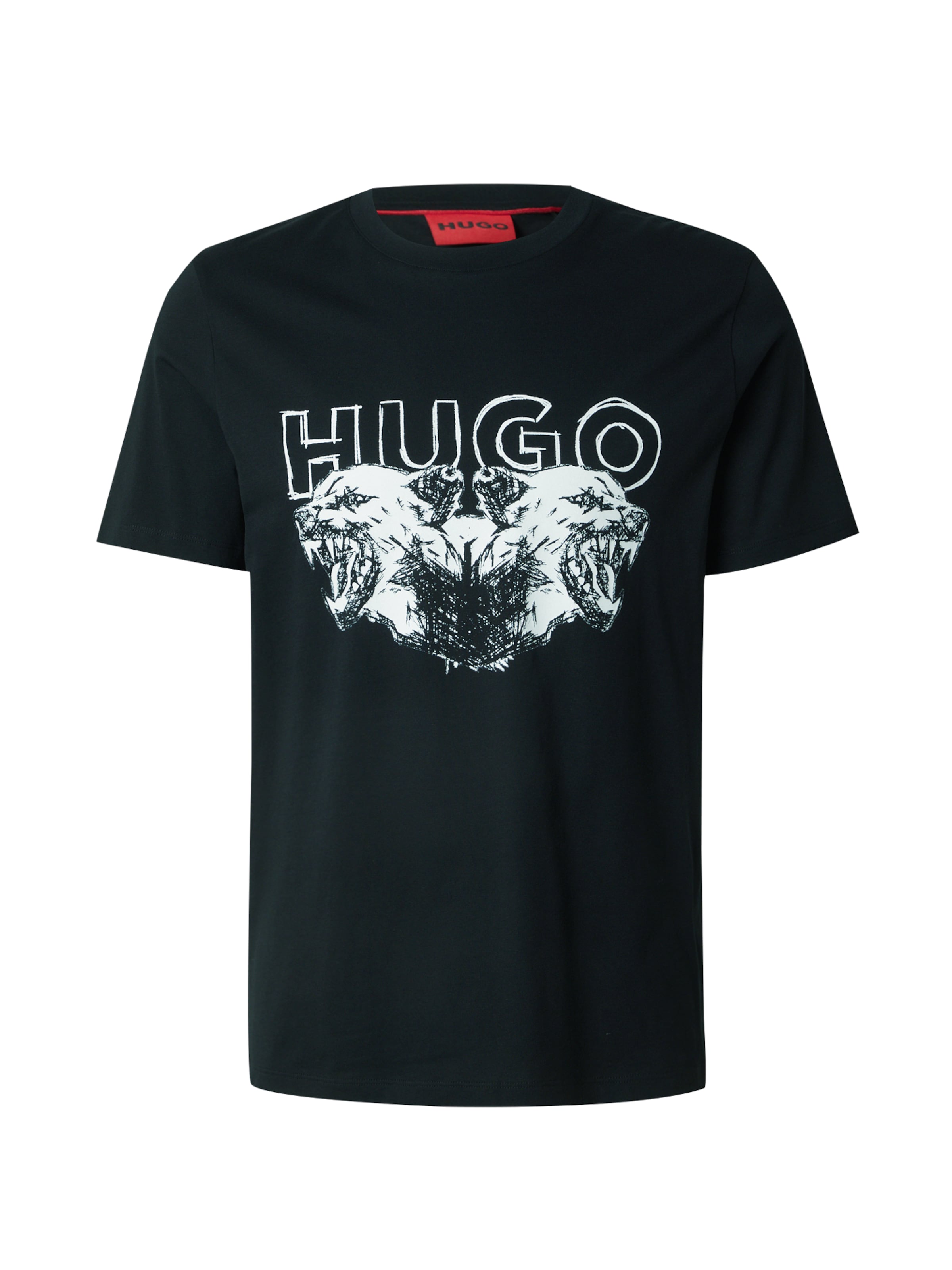 HUGO - Camiseta 'Durro' en negro: frente
