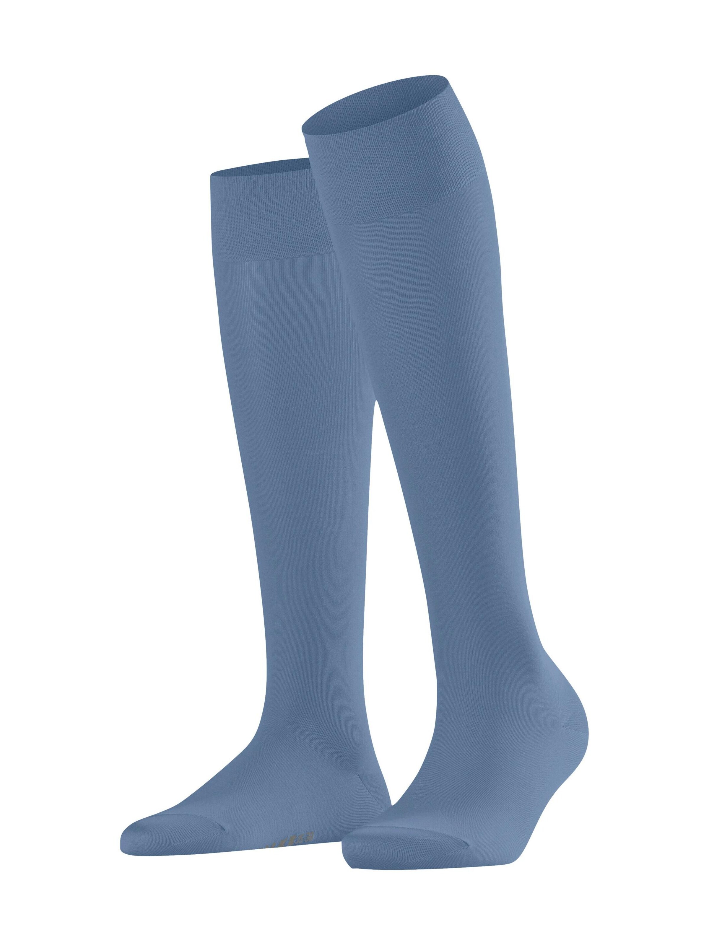 FALKE Kniestrümpfe 'Cotton Touch'‌‌‌‌ in Blau: Vorderseite