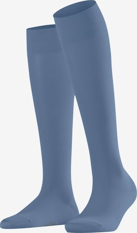 FALKE Kniestrümpfe 'Cotton Touch' in Blau: Vorderseite
