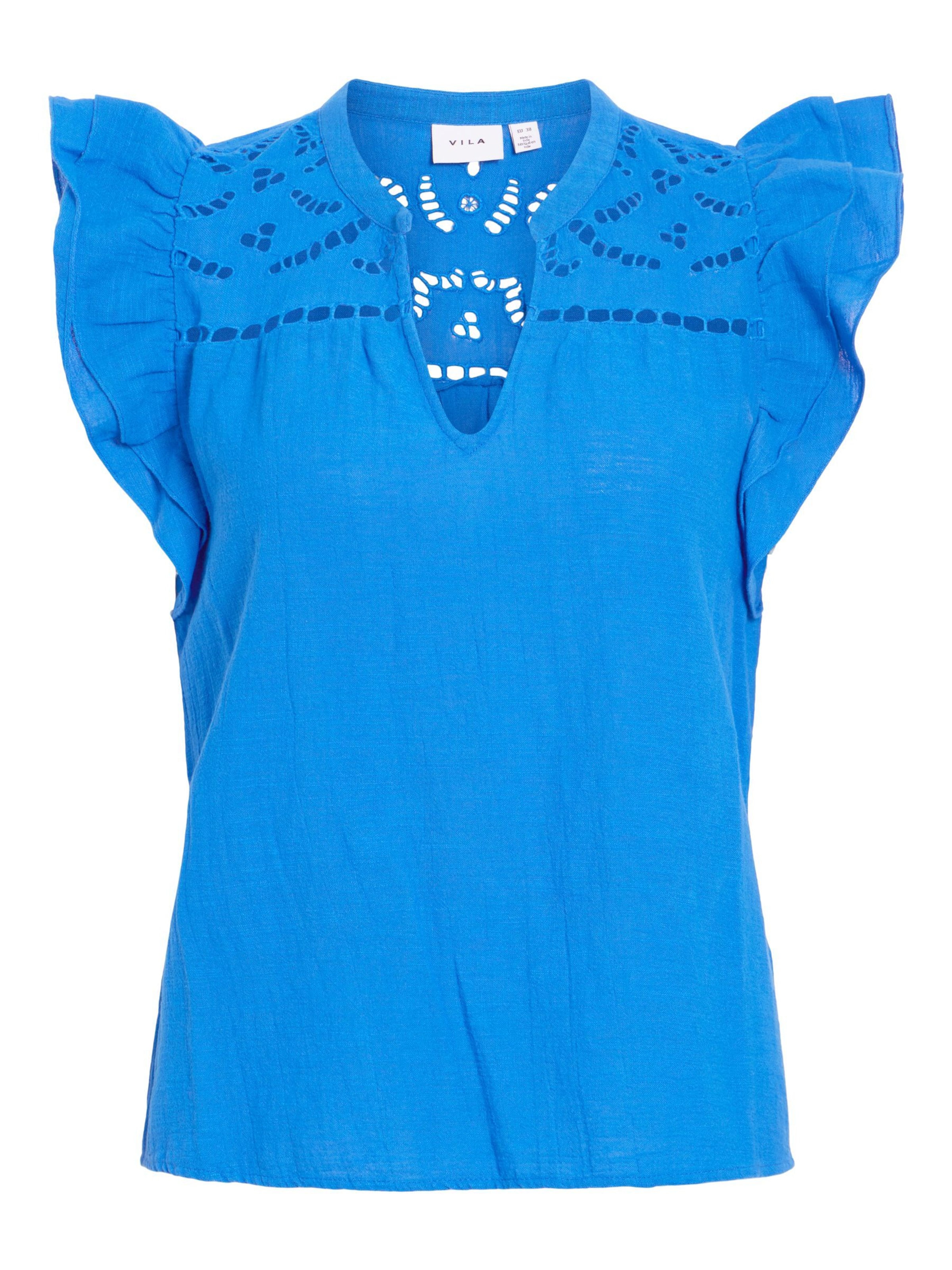 VILA Top in Blau: Vorderseite