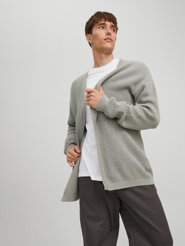 JACK & JONES Knit Cardigan 'Rob' in Grey