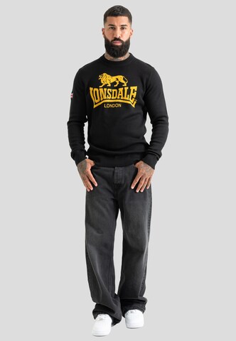 Lonsdale London Sweter 'Swanscombe' w kolorze czarny