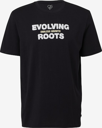 T-Shirt QS en noir : devant