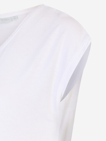 T-shirt Pieces Maternity en blanc