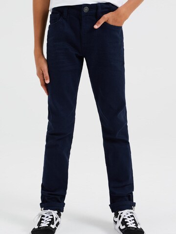 WE Fashion Slimfit Jeans in Blauw