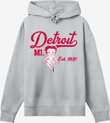 F4NT4STIC Sweatshirt 'Betty Boop Detroit MI. Est 1930' in Grau: Vorderseite