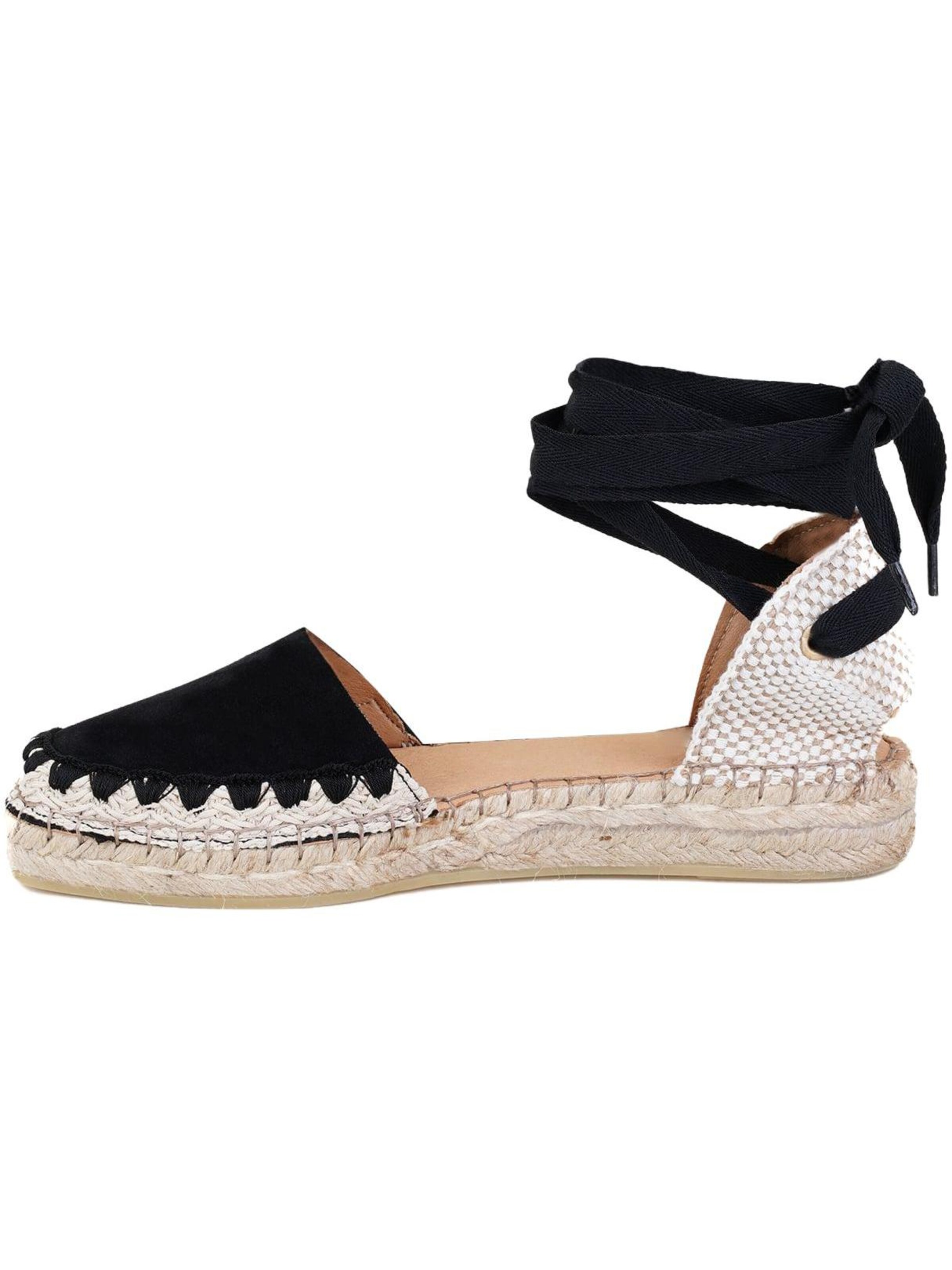 Desa Sandale 'Espadrilles'‌ in Schwarz