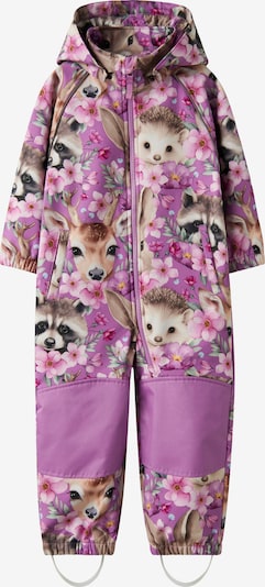 NAME IT Toiminnallinen puku 'NMFALFA08' värissä ruskea / beigenharmaa / minttu / orkkidea, Tuotenäkymä