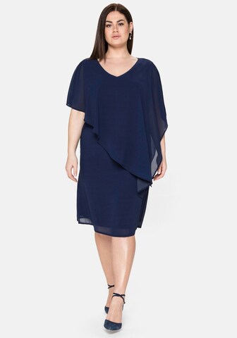 SHEEGO Cocktailjurk in Blauw: voorkant