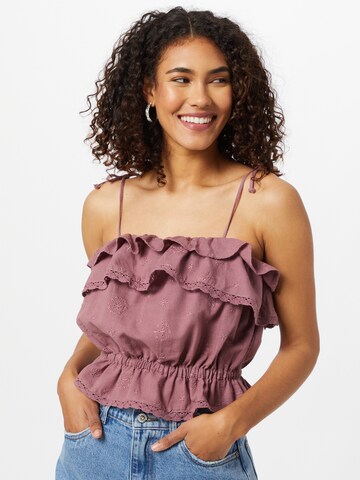 American Eagle Top in Purple: front