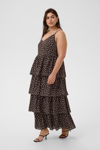 KAFFE CURVE Jurk 'Lory' in Bruin
