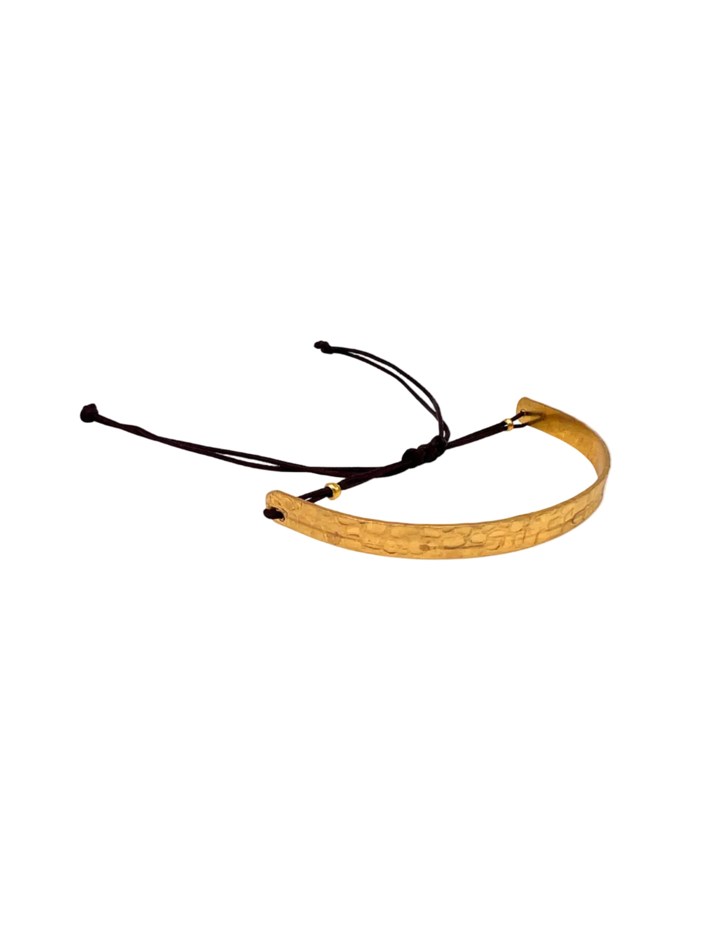 Les Reines Armband 'Umber Elegance' i guld: framsida