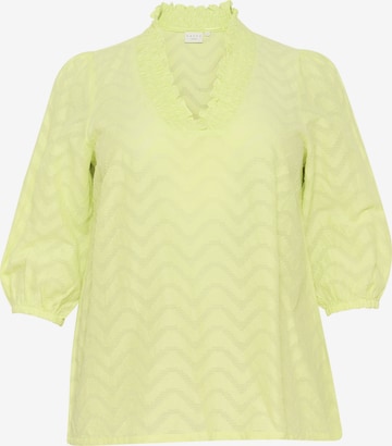 Chemisier 'Vitana' KAFFE CURVE en vert : devant