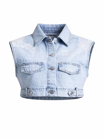 Gilet 'RHINESTONE DENIM WAISTCOAT' IT'S BASIC en bleu
