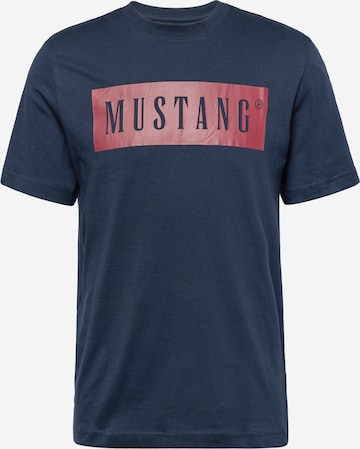 MUSTANG T-shirt 'Austin' i blå: framsida