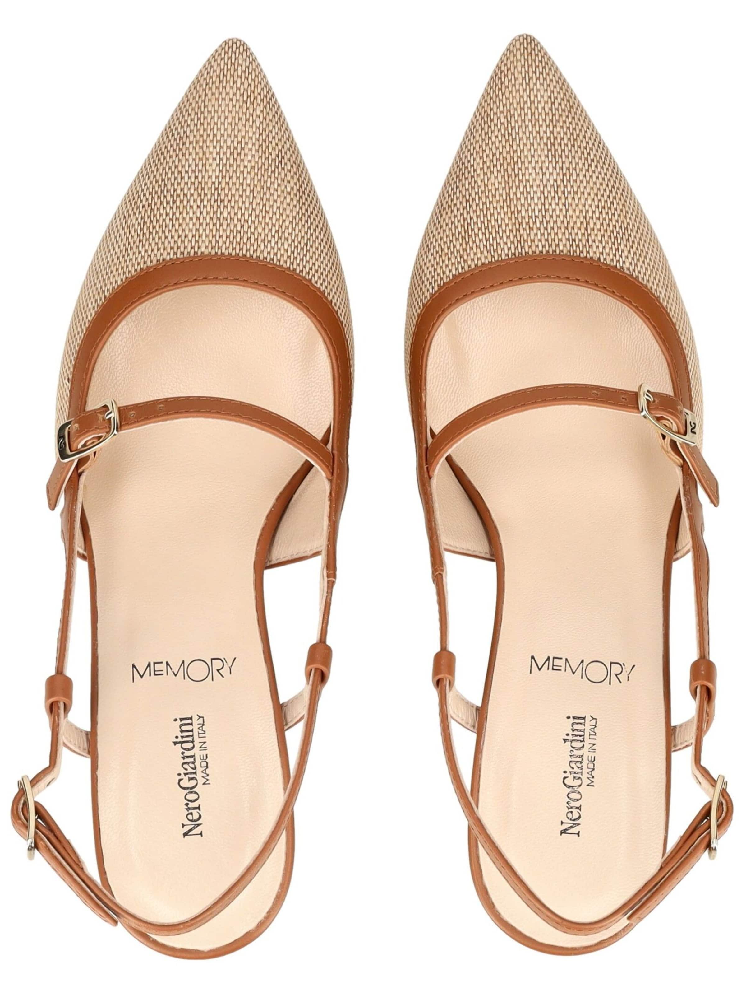 Décolleté sling di Nero Giardini in marrone