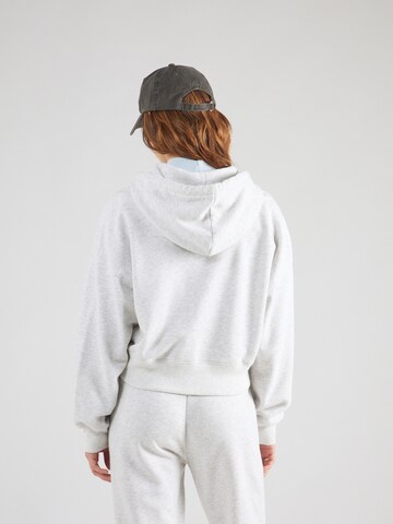 Abercrombie & Fitch Zip-Up Hoodie 'SUNDAY' in Grey