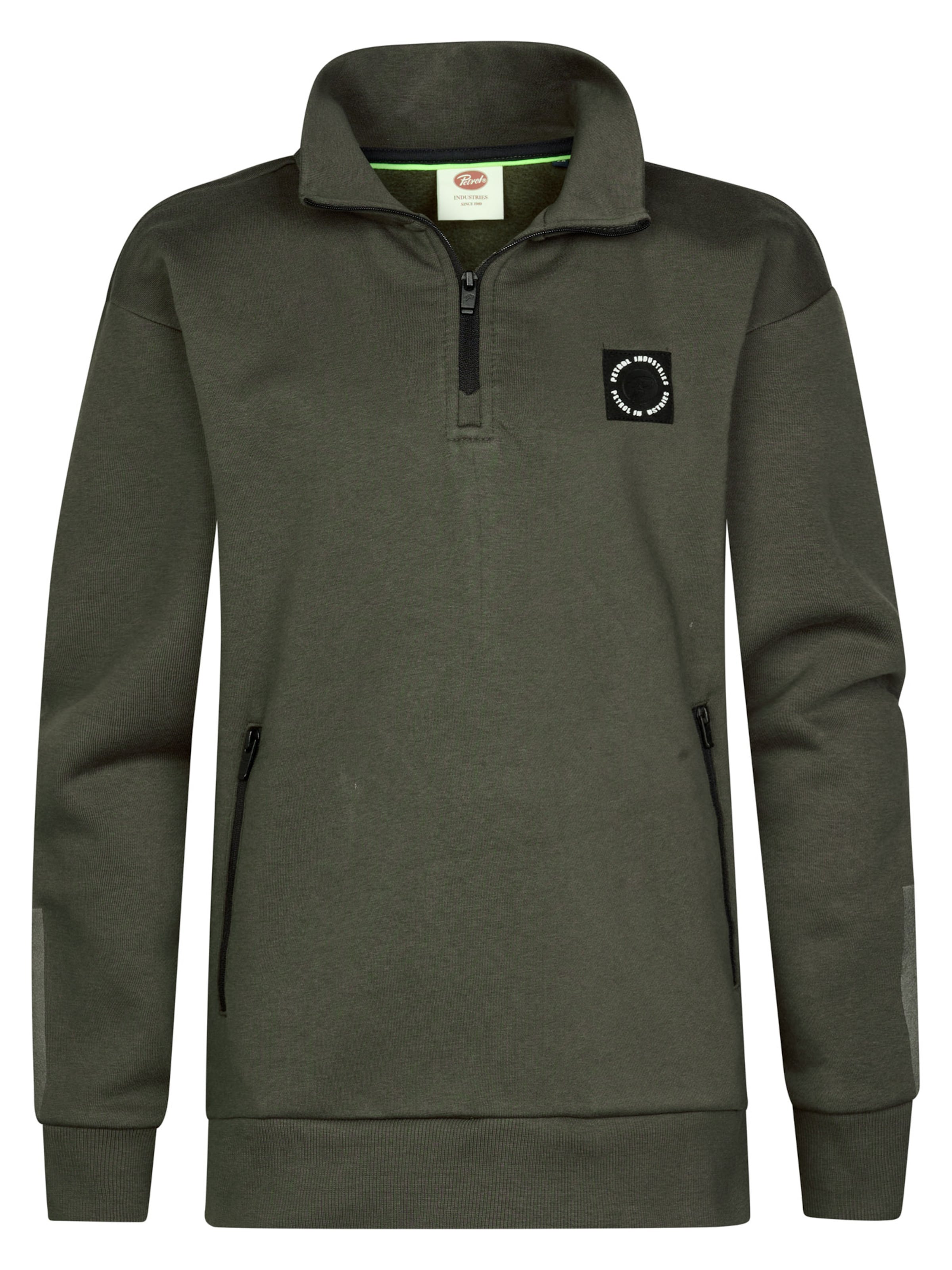 Petrol Industries Sweatshirt in Groen: voorkant