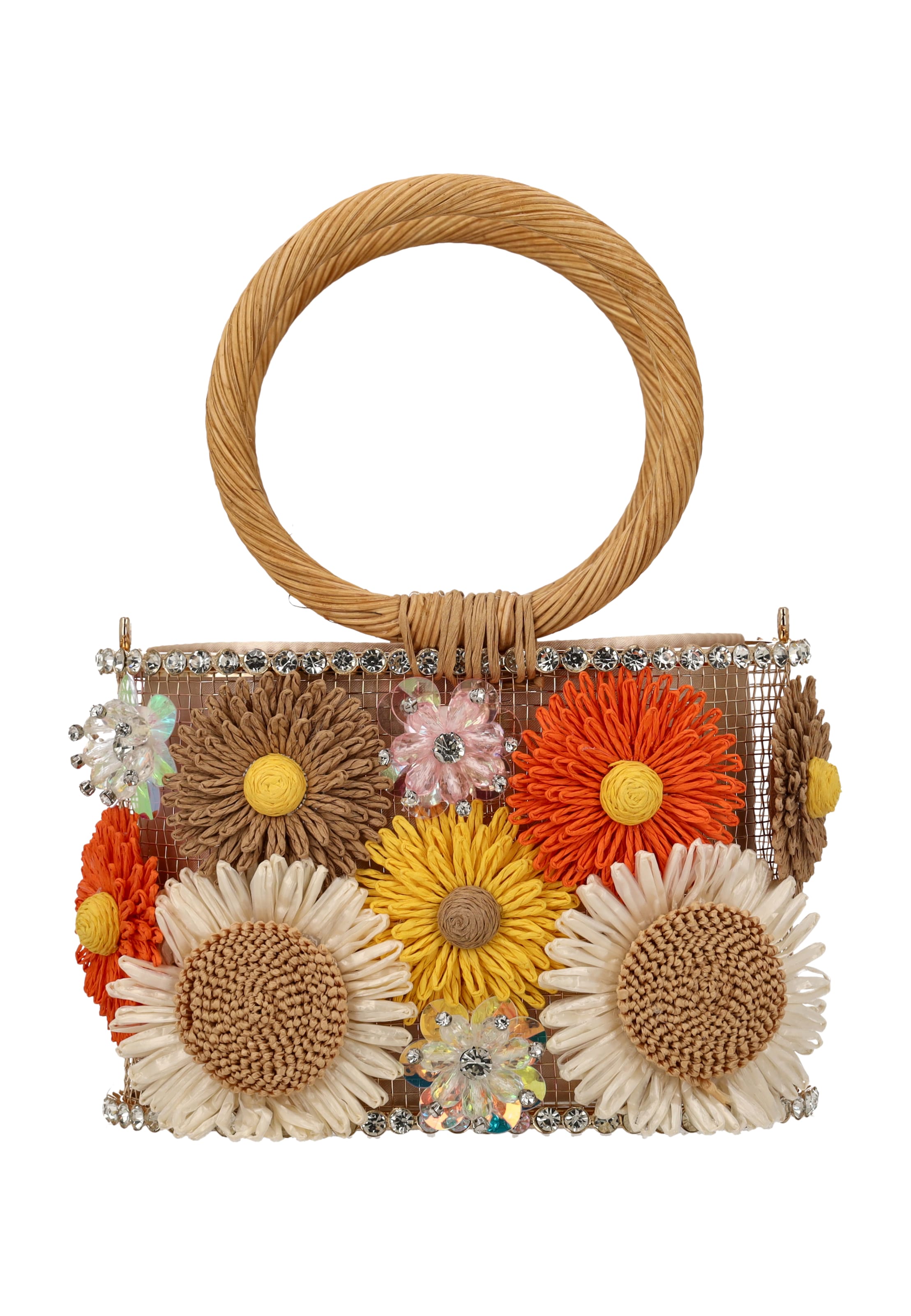 IZIA - Bolso de mano en marrón: frente