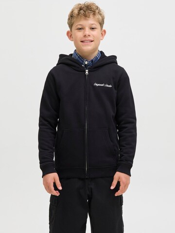 Veste de survêtement 'Norrebro' Jack & Jones Junior en noir : devant