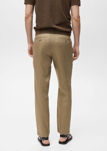 MANGO MAN Slimfit Hose 'Oyster' in Grün