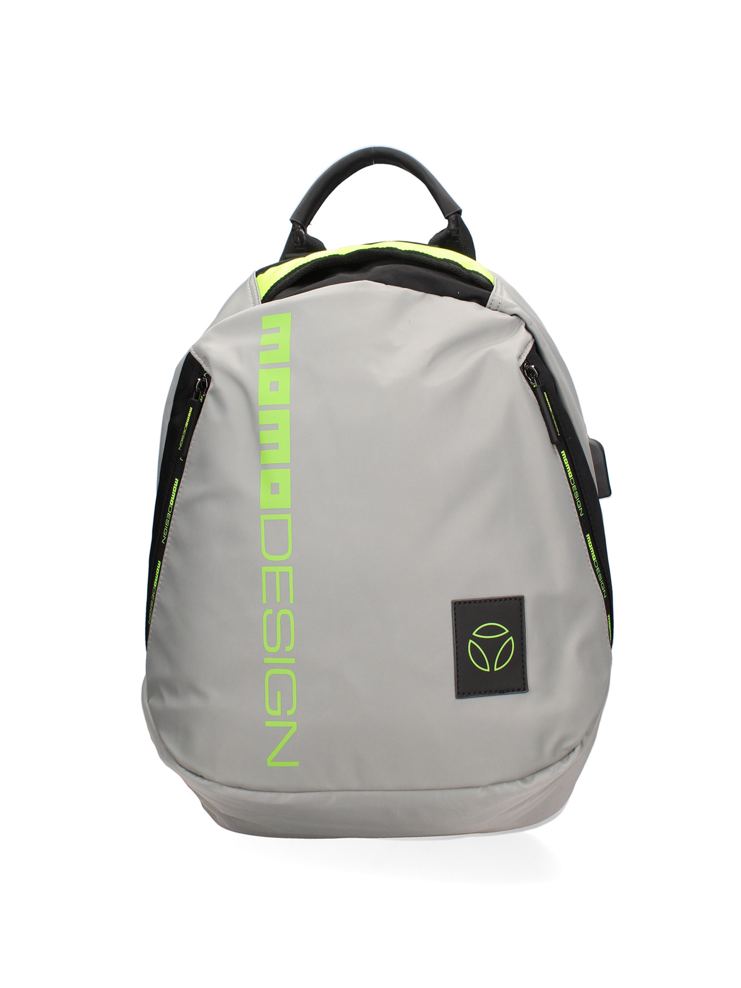 Zaino 'Zaino Momo Design Chiusura Zip Tasche Manico Nylon 29x36x16 cm' di Momo Design in grigio: frontale
