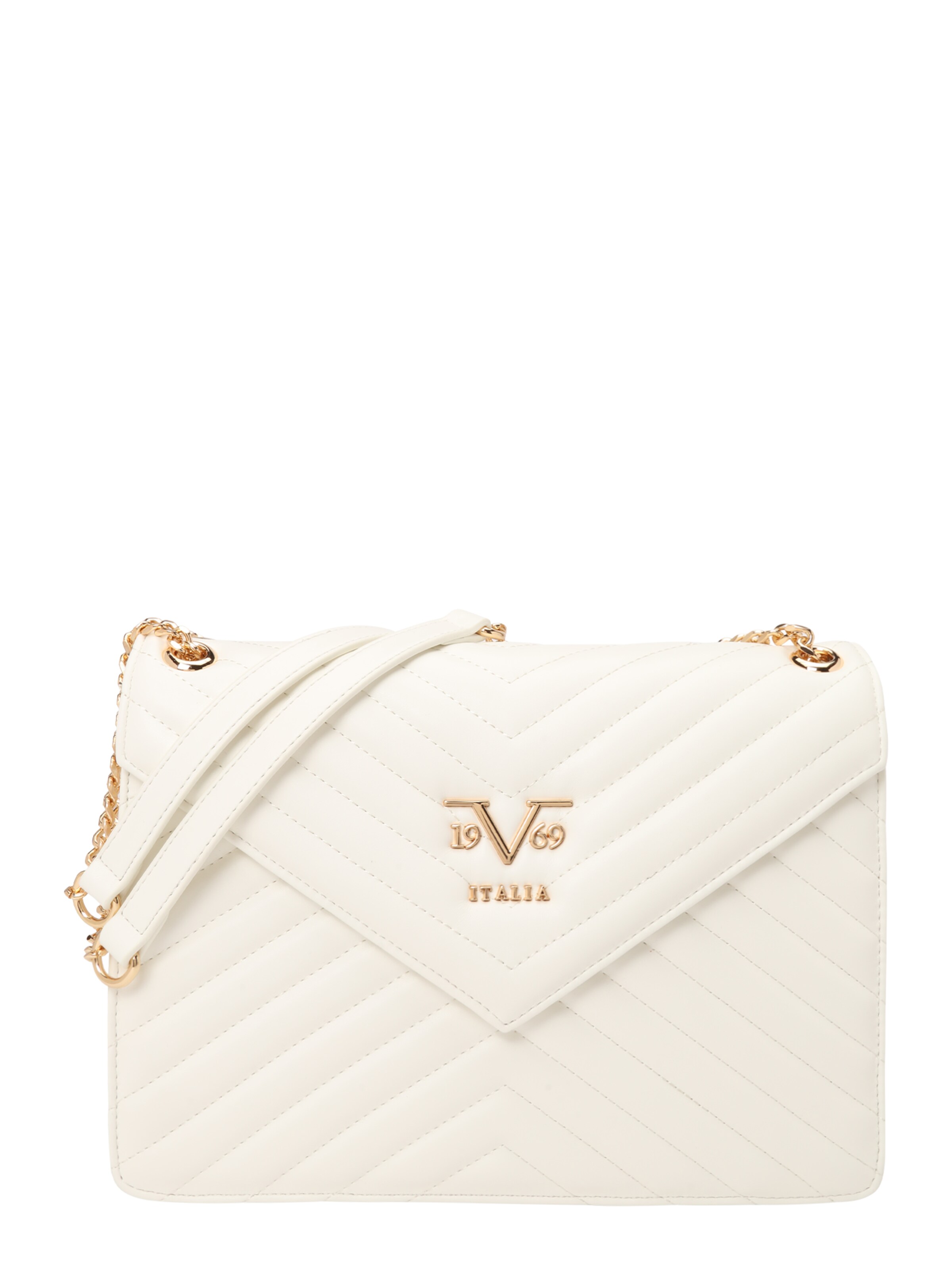 19V69 ITALIA Olkalaukku 'BIANCA' värissä valkoinen: etupuoli