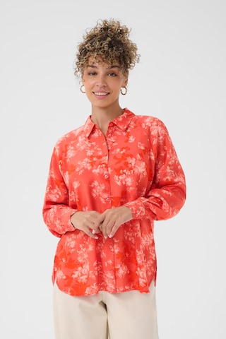 Chemisier 'Beatrice' Cream en orange : devant