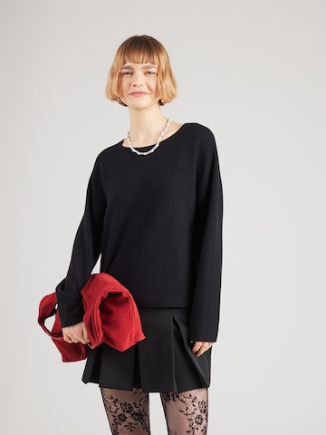 Pulover 'Fouet' de la BOSS pe negru: față