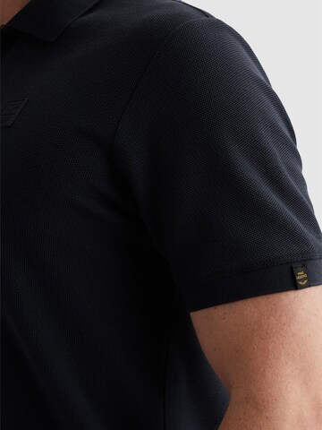 PME Legend Shirt 'Polo shirt with waffle texture and ribbed collar' in Blauw