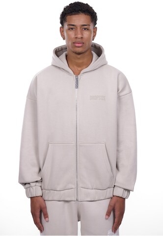 Dropsize Sweatjacke in Grau: Vorderseite